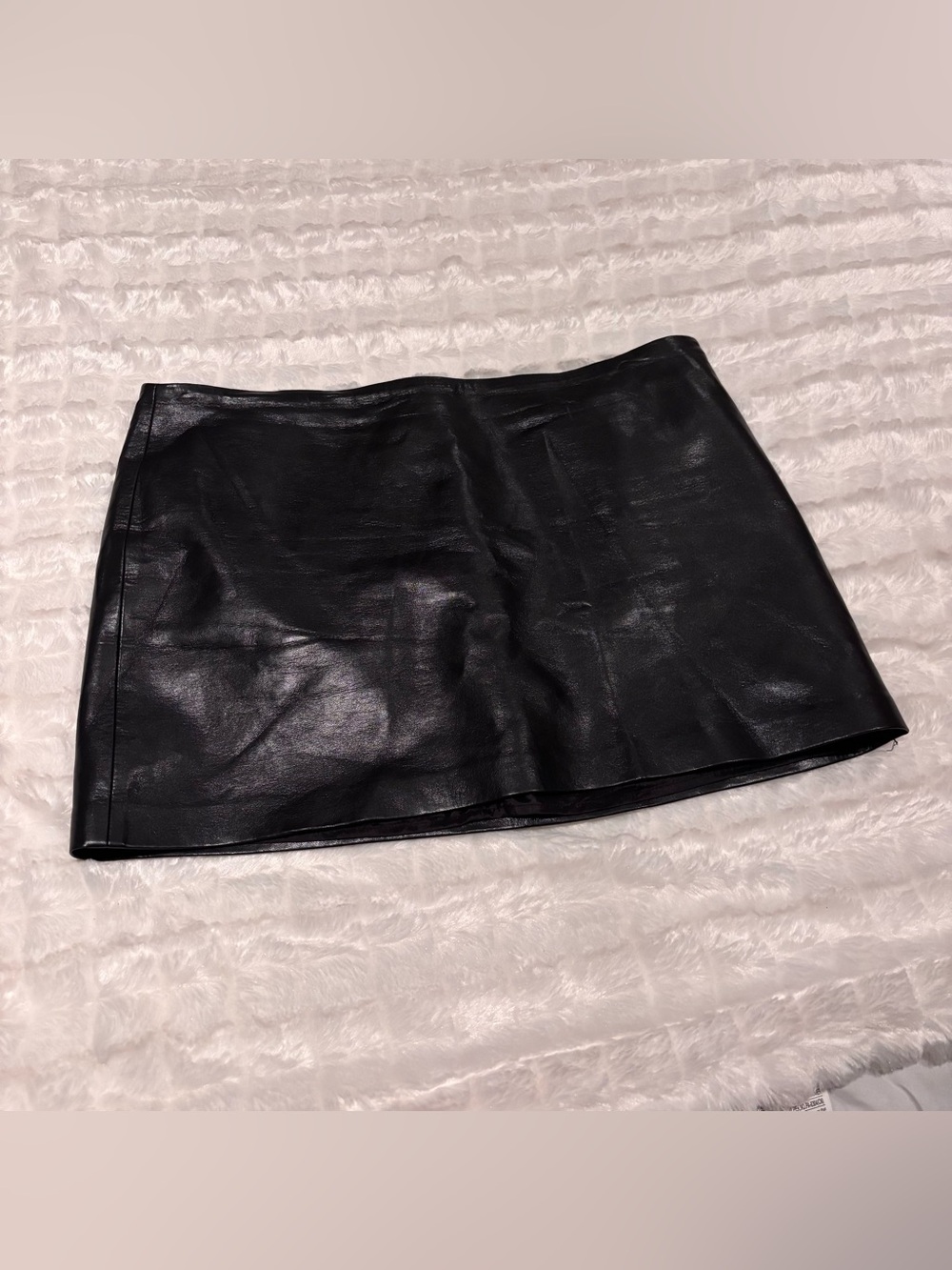 Agolde leather-trimmed miniskirt size 31